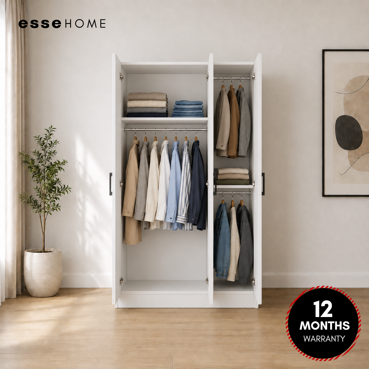 3 Door Wardrobe 178cm — 4