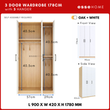 3 Door Wardrobe 178cm — 12