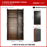 3 Door Wardrobe 178cm — 13