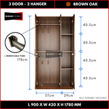 3 Door Wardrobe 178cm — 18