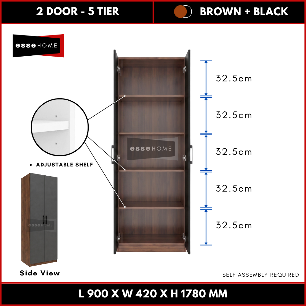 2 Door Wardrobe 178cm — 21