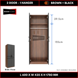 2 Door Wardrobe 178cm — 11