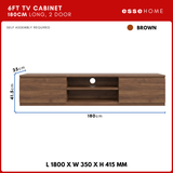 6ft Floor TV Cabinet 180cm — 9
