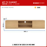 6ft Floor TV Cabinet 180cm — 10