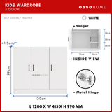 3 Door Kid Wardrobe Cabinet — 6