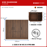 3 Door Kid Wardrobe Cabinet — 7