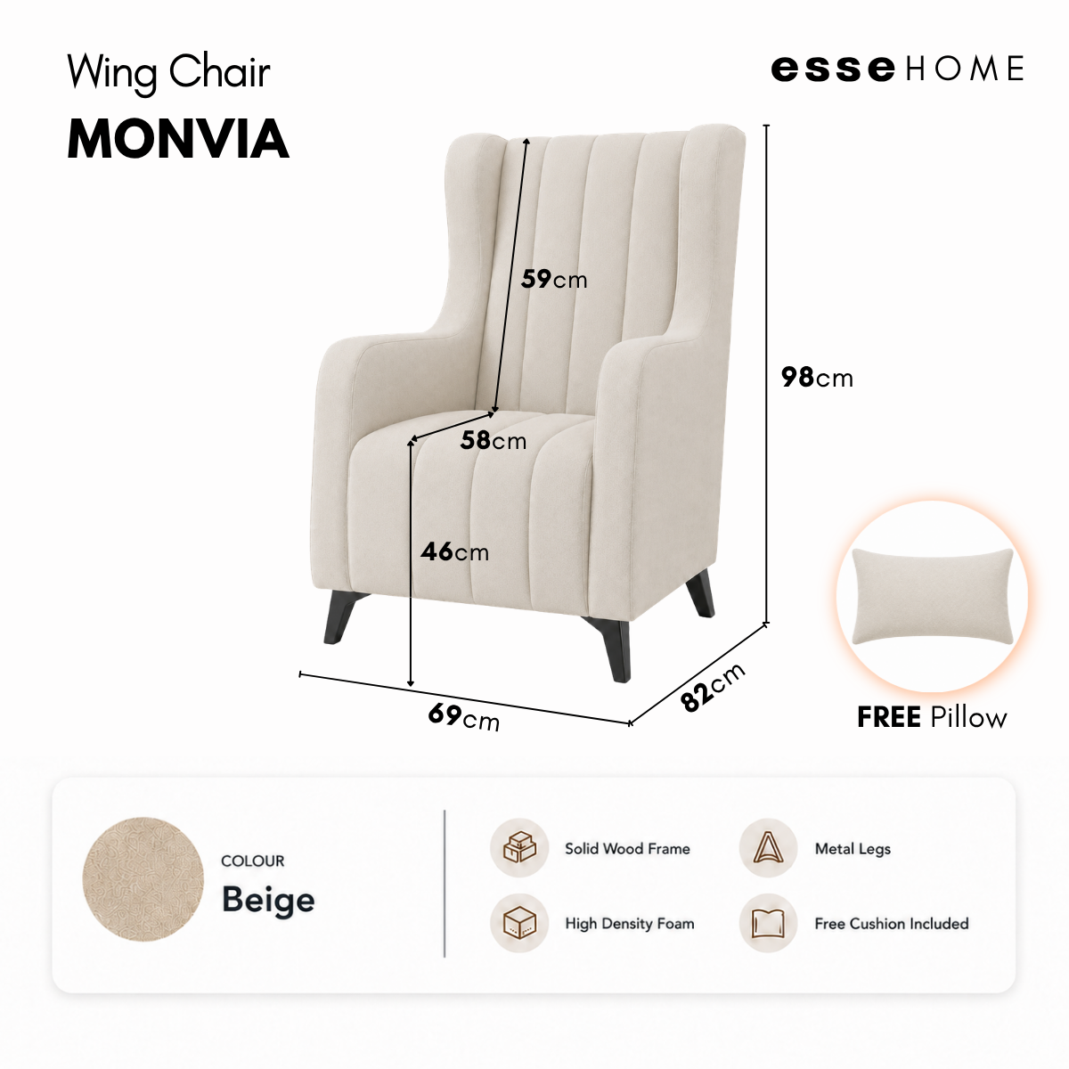 Monvia Wing Chair — 13