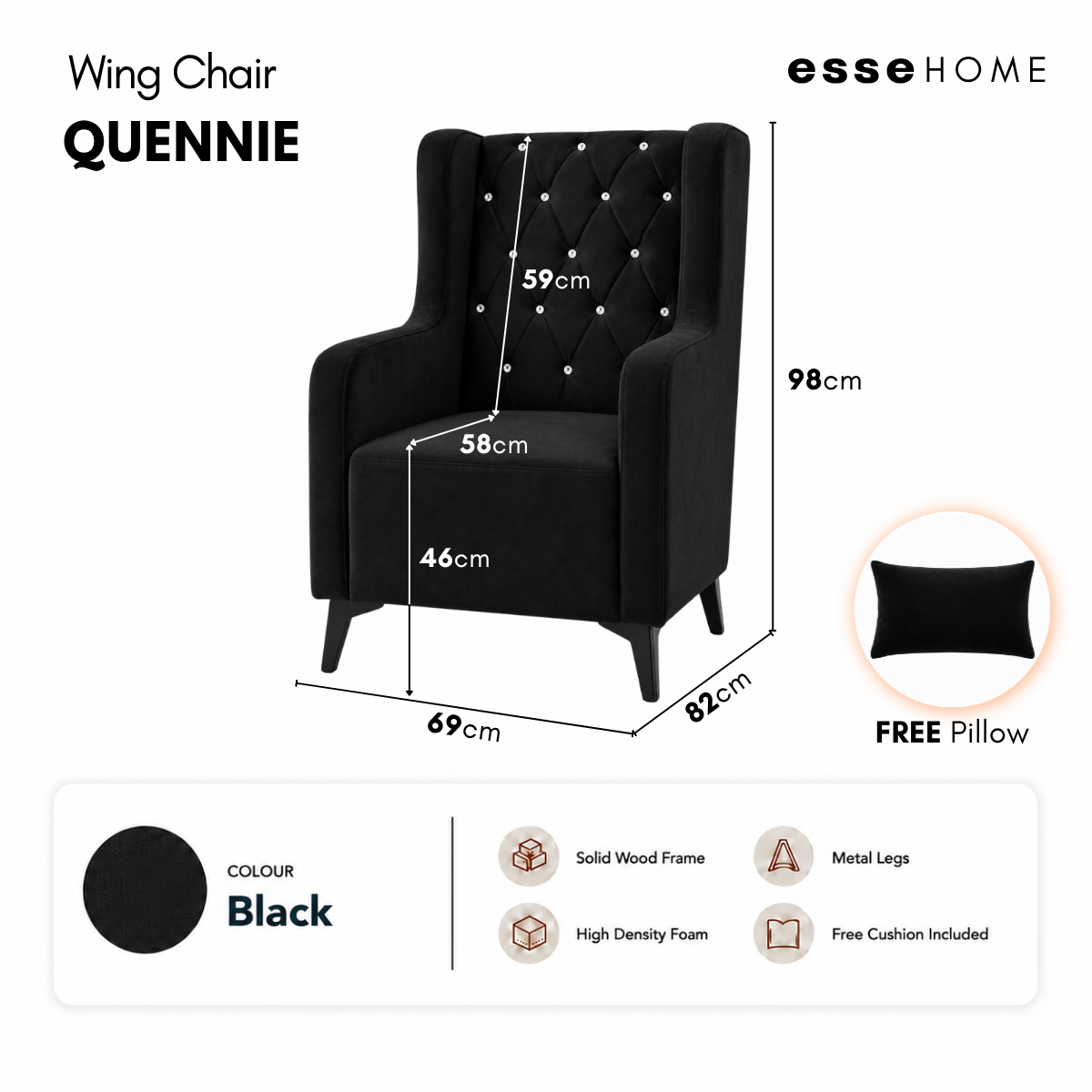 Queenie Wing Chair — 8