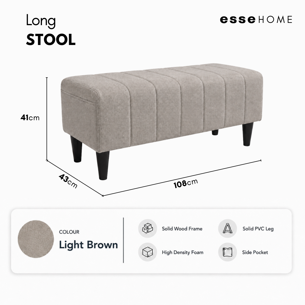 Long Stool Sofa Bench — 6