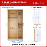 3 Door Wardrobe 178cm