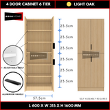 4 Door Cabinet 6 Tier Display Shoe Cabinet 160cm — 8