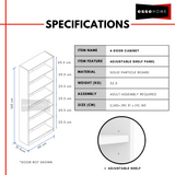 4 Door Cabinet 6 Tier Display Shoe Cabinet 160cm — 4