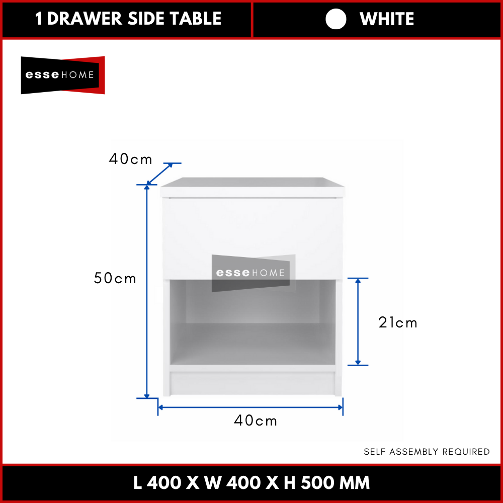 Side Table with Drawer 50cm — 8
