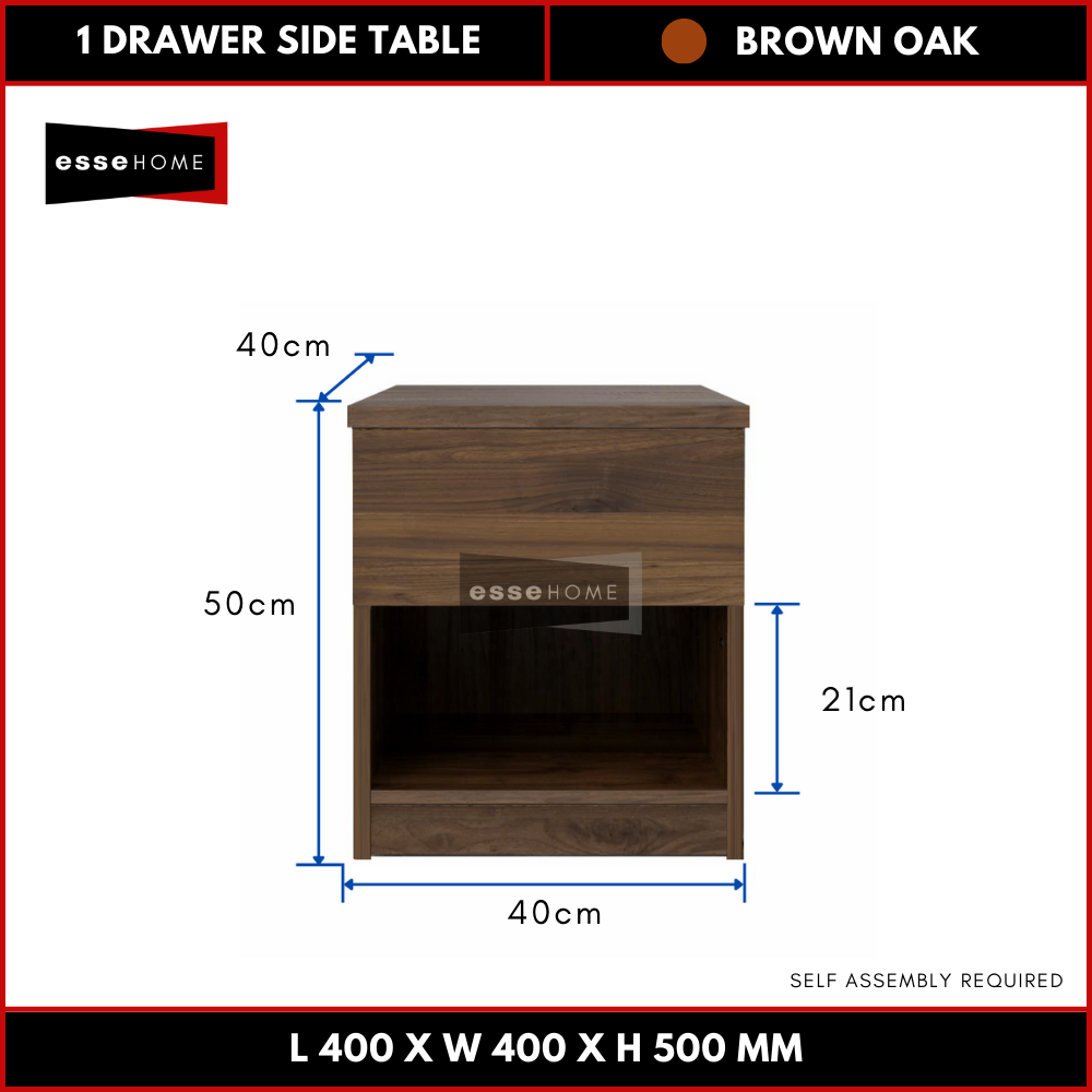 Side Table with Drawer 50cm — 9
