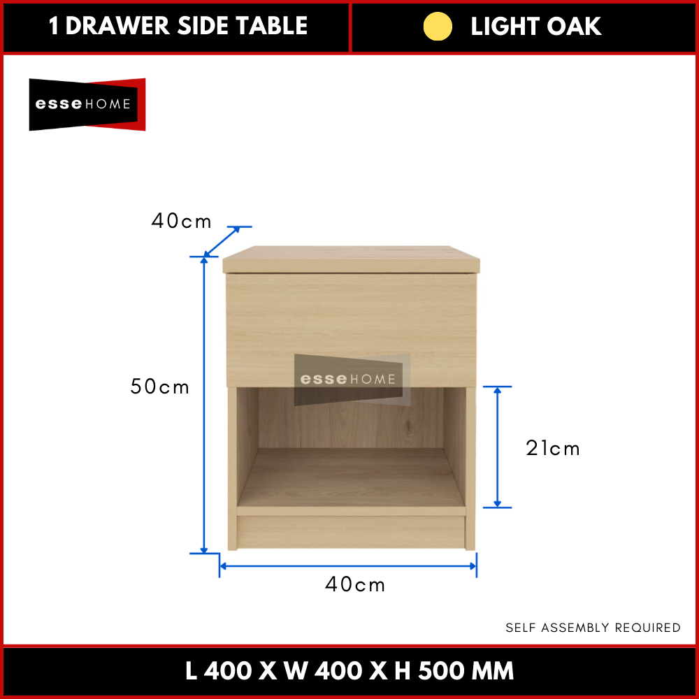 Side Table with Drawer 50cm — 10