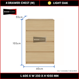 4 Layer Chest Drawer Wide 60cm Height 105cm — 7