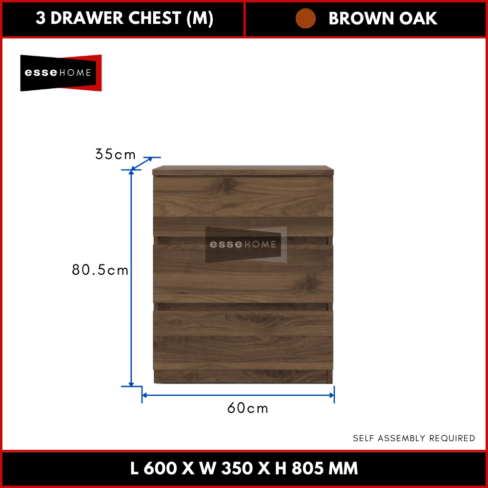 3 Layer Chest Drawer Wide 60cm Height 80cm  — 6