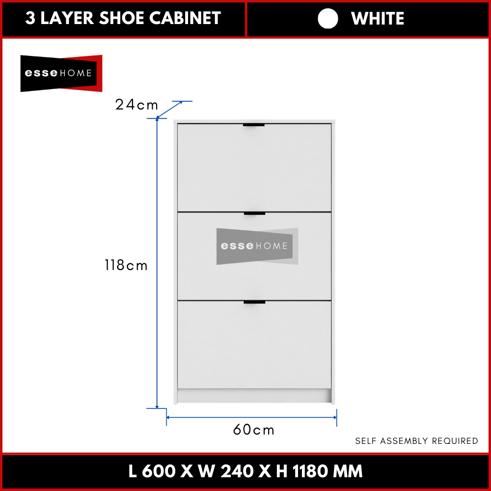 3 Layer Shoe Cabinet 118cm — 6