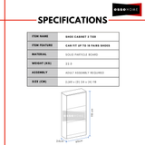 3 Layer Shoe Cabinet 118cm — 4