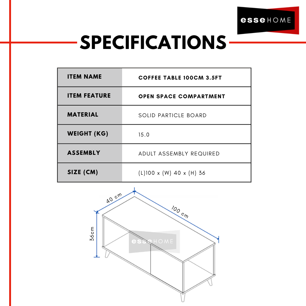 Coffee Table 100cm — 4