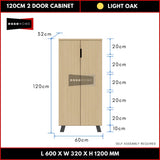 2 Door 5 Tier Multipurpose Shoe Cabinet 120cm — 7