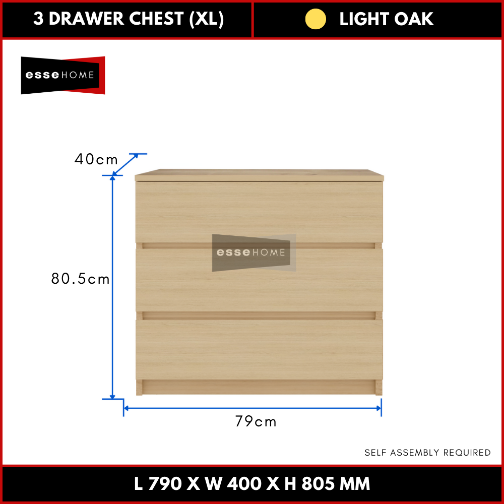 3 Layer Chest Drawer Size XL 80cm — 8