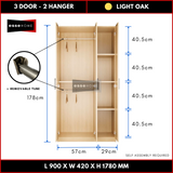 3 Door Wardrobe 178cm — 16