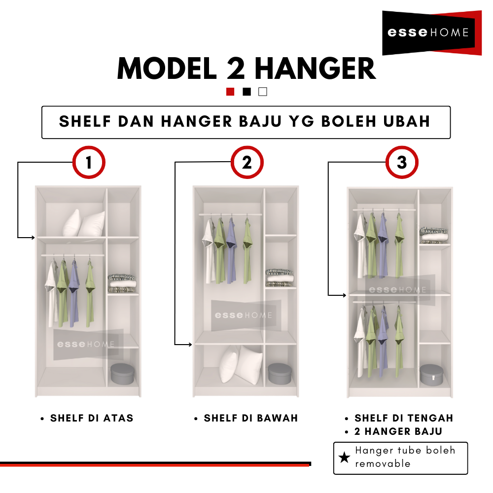 3 Door Wardrobe 178cm — 3