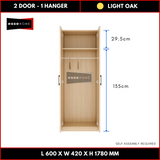 2 Door Wardrobe 178cm — 9