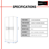 2 Door Wardrobe 178cm — 5