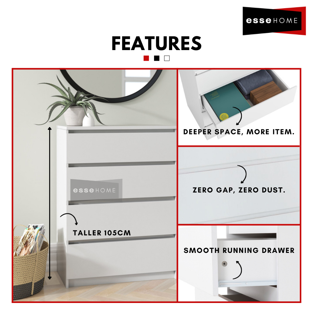 4 Layer Chest Drawer Size XL 105cm — 3