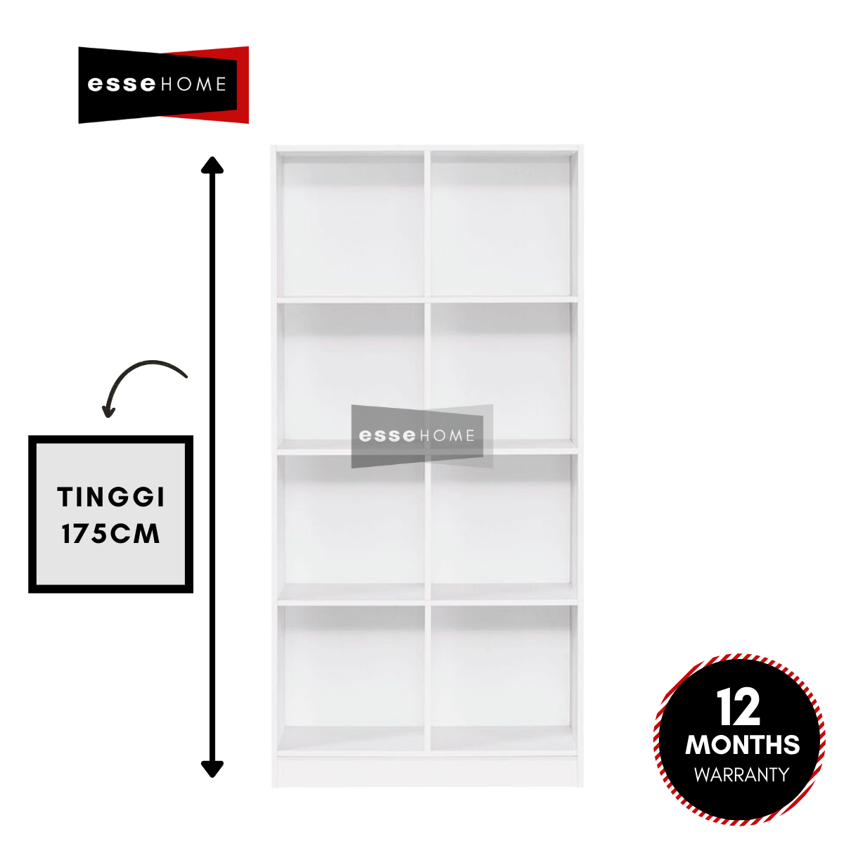 8 Box Book Shelf 175cm — 2