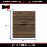 4 Layer Chest Drawer Size XL 105cm — 7