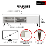 5ft TV Cabinet with Leg 150cm — 2