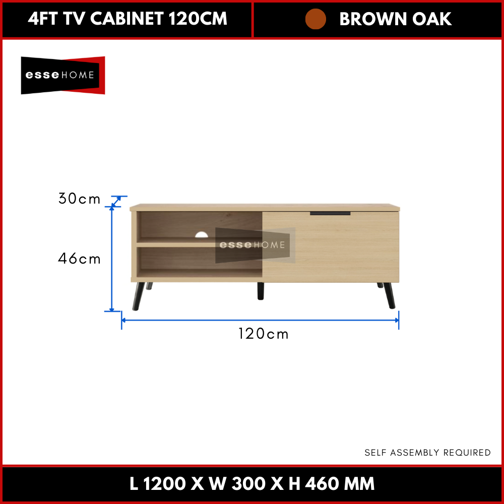 4ft TV Cabinet with Leg 120cm — 7