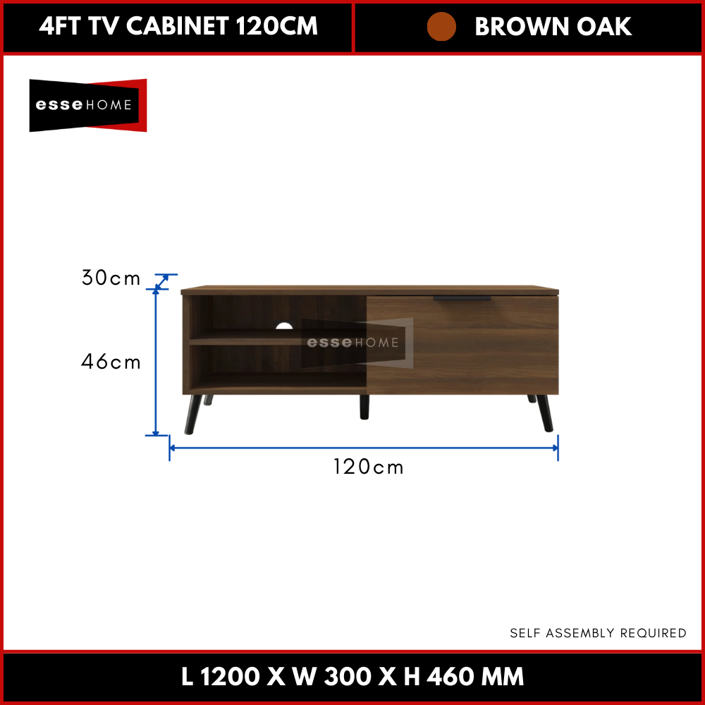 4ft TV Cabinet with Leg 120cm — 6