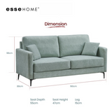 Sofa Lily 3 Seater Easy Clean Fabric with Pocket Spring — 3
