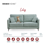 Sofa Lily 3 Seater Easy Clean Fabric with Pocket Spring — 1