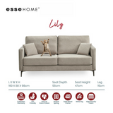 Sofa Lily 3 Seater Easy Clean Fabric with Pocket Spring — 9