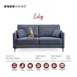 Sofa Lily 3 Seater Easy Clean Fabric with Pocket Spring — 6