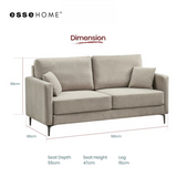 Sofa Lily 3 Seater Easy Clean Fabric with Pocket Spring — 10