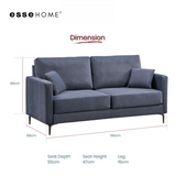 Sofa Lily 3 Seater Easy Clean Fabric with Pocket Spring — 12