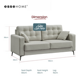 Sofa Lexie 3 Seater Easy Clean Fabric with Pocket Spring — 9