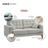 Sofa Lexie 3 Seater Easy Clean Fabric with Pocket Spring — 2