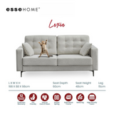 Sofa Lexie 3 Seater Easy Clean Fabric with Pocket Spring — 1