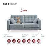 Sofa Lexie 3 Seater Easy Clean Fabric with Pocket Spring — 4