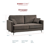Sofa Lily 3 Seater Easy Clean Fabric with Pocket Spring — 13