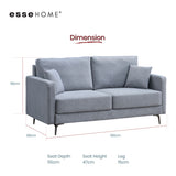 Sofa Lily 3 Seater Easy Clean Fabric with Pocket Spring — 14