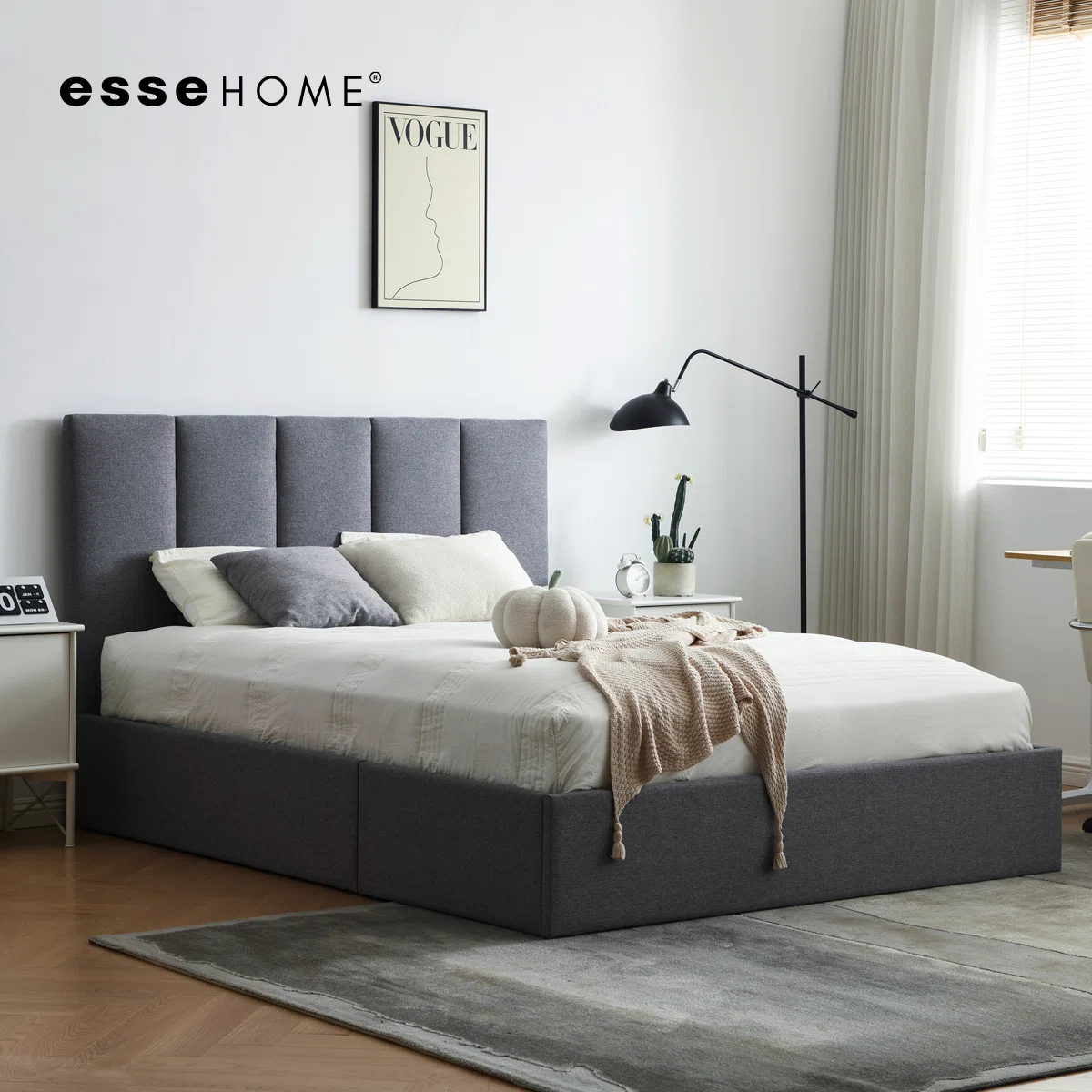 Kaya Bed Frame Divan Bed Katil Fabrik Upholstered Bed B801 — 5