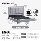 Kosmo Bed Frame Divan Bed Katil Fabrik Upholstered Bed B800 — 5